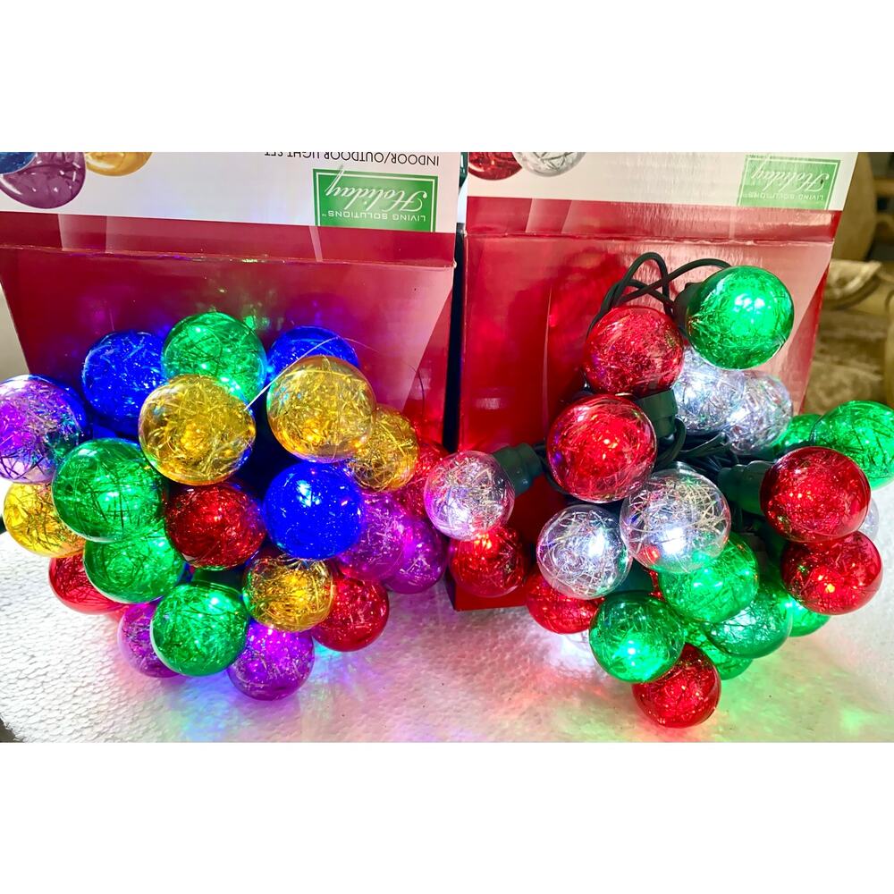 Living Solutions Holiday Indoor/Outdoor Light multi-color globe bulbs.2 box